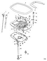 Переходная пластина 4-Х ТАКТНОГО ПЛМ MERCURY 50 Серийный номер от 1C000001 до 1C050251