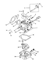 Карбюратор 2-Х ТАКТНОГО ПЛМ MERCURY 50EO Серийный номер от 9885345 до 9973099
