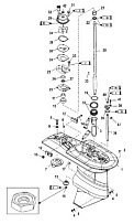 Корпус шестерни(Drive-2.31:1)(USA-0T625303 и ниже) 4-Х ТАКТНОГО ПЛМ MERCURY 60 Серийный номер от 0T409000 до 1B344306