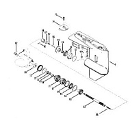 Корпус шестерни (карданный вал) 2-Х ТАКТНОГО ПЛМ MERCURY 50EO Серийный номер от 0B122930 до 0D000749