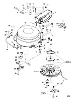 Стартер в сборе (ручной) 2-Х ТАКТНОГО ПЛМ MERCURY 75 Серийный номер от 0T980000 до 0T999999