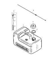 Топливный бак 4-Х ТАКТНОГО ПЛМ MERCURY 9.9 Серийный номер от 0P325500 и выше
