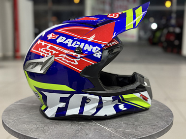 Шлем кроссовый HETOSHI Сине-желто-красный AD3-14 цв.  р. S