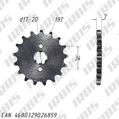 Звезда ведущая (520-19T) 157FMI,163FML,166FMM (CG,CB125-250)